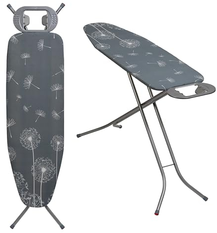 DOMOLETTI | Asse da Stiro Pieghevole - 120x38cm | Asse da Stiro Salvaspazio con Rivestimento in 100% Cotone | Tavola da Stiro con Piedini Antiscivolo e Supporto per Ferro da Stiro | Blu