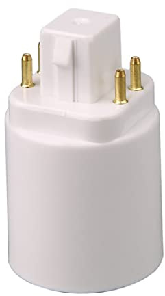 Jorzer Adaptateur à Ampoule LED Adaptateur de Lampe à Broche Adaptateur de Lampe à vis Basée sur la vis Support de Lampe de Conversion Court à Quatre Broches GX24Q-E26