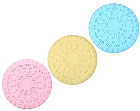 POPETPOP 3piezas Disco Interactivo para Perros Juguete De Masticación y Alimentación De para Entrenamiento y Diversión De Mascotas