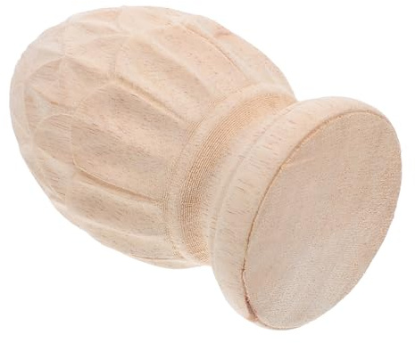 Operitacx Remate de Madera Maciza Piña Tallada para Decoración de Escaleras y Muebles, Tapa Inacabada para Pintar o Teñir, Tamaño 12X8X8Cm, Estilo Clásico Europeo