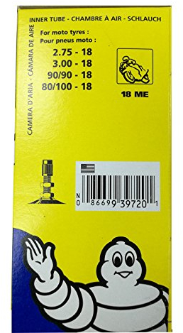 Michelin fahrradschlauch 18 ME Valve TR4 (2.75-18, 3.00-18, 80/100-18, 90/90-18)