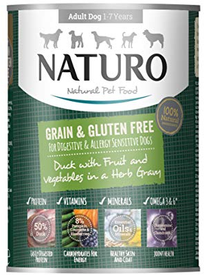 Grain & Gluten-Free Duck Wet Food Can in a Herb Gravy for Adult Dogs 390g x 12