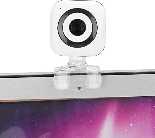 VBESTLIFE Webcam con Microfono, Fotocamera USB HD 480P Senza unità con Clip Trasparente Supporta la Rotazione della Testa di 360 Gradi, per PC Desktop/Notebook, per lezioni Online/webcast