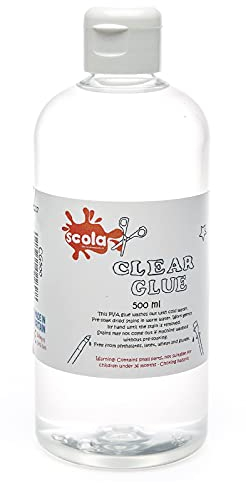 Scola 500ml Clear Washable ECO PVA Glue for Arts & Crafts