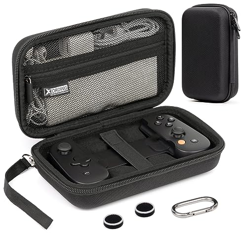 XORDING Case for Backbone, Nylon Hard Shell, Large Protective Carrying Case, with a Wristband, Keychain and Net Pocket, Case Accessories Compatible with Backbone One (Black)