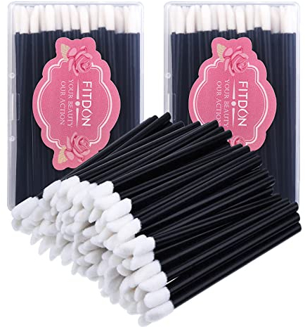 240 pièces Pinceaux à lèvres jetables, FITDON Applicateur de Rouge à Lèvres Baguettes pour gloss Outil de maquillage de beauté parfait