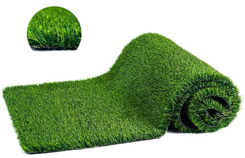 WADOODI High-Density Premium Artificial Grass Turf Mat 20mm/30mm Pile Height Natural and Realistic Looking Fake Grass for Indoor Outdoor Garden, Lawn, Landscape, Pet Dog Area (1m x 4m) (20mm)