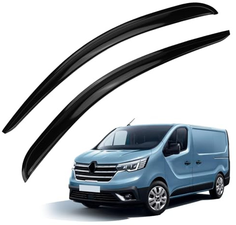 Opaltool Déflecteurs De Vent Pluie d'air pour R-enault Trafic Fiat Talento Nissan NV300 O-pel Vivaro 2014-2022, 2 pièces Deflecteurs d'air Déflecteurs de Vent Montage Facile