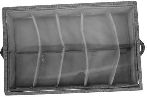 SOIMISS Scatola Portaposate Con Scomparti Divisori e Manici Coperchio Incluso Realizzata Cartone Design Salvaspazio Per Facile Conservazione e Trasportabilità Come Portautensili Multifunzi