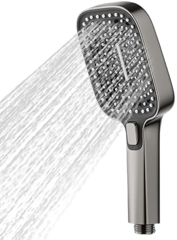 Xijobido Alcachofa De Ducha Alta Presión | Ducha Cuadrada De Alta Presión Y Potente,Accesorios Baño Con Múltiples Modos Para Hotel Apartamento Bañera Dormitorio Niños Adultos Mascotas Limpieza