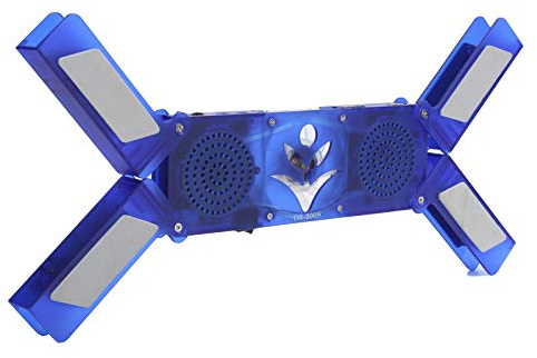 Yctze Base di Raffreddamento per Laptop Portatile con Doppia Ventola e LED, Base di Raffreddamento per Notebook Pieghevole e Leggera DR-2009