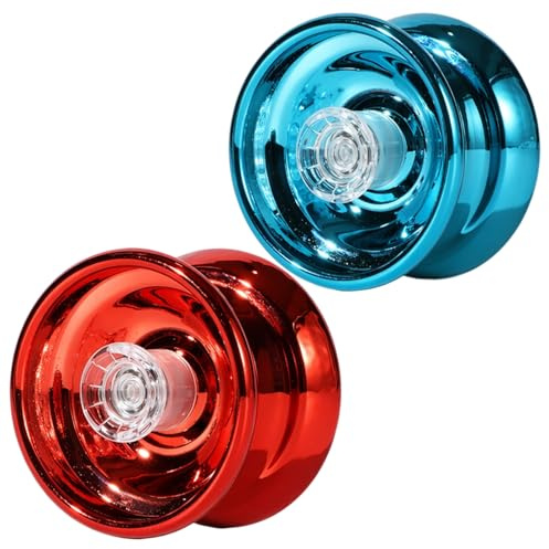 2-pcs Yoyo, Set with Two Colourful Yo Yos, Beginner Friendly Responsive Yo Yo for Learning Basic Tricks, Sharing with Friends and Skill Development