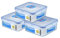 LocknLock PP Classic Frischhaltedosen Set 3tlg. | 3x 870 ml | 15,5 x 15,5 x 18 cm | 100 % luft- und wasserdicht | BPA-frei | Gefrier-& Kühlschrank Organizer | Spülmaschinen-& Mikrowellengeeignet