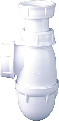 Nicoll 92954 Siphon lavabo Tube regl g 33x42 l211 0201001, Blanc