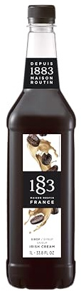 1883 Irish Cream Sirup| Qualität aus Frankreich | 1 Liter | PET-Flasche | Vegan