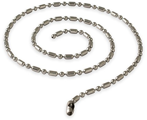 Fly Style Kugelkette Edelstahl Silber · Stärken 1,6-8mm · Längen 20-180 cm · Dog Tag Halskette für Herren und Damen, Längen:ca. 80.0 cm, Stärke:2.4 mm