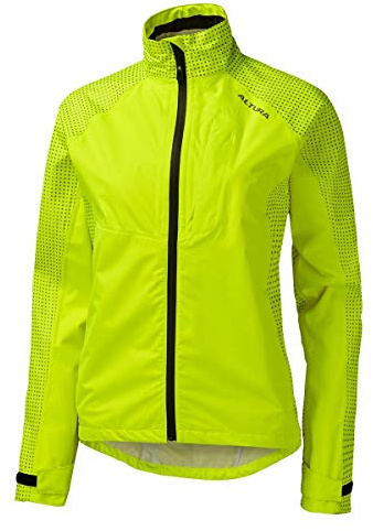 Altura Nightvision Storm Women's Waterproof Cycling Jacket with Reflective Technology – Hi Viz Yellow - UK Size 18