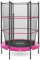 Salta Junior - Trampolin mit Sicherheitsnetz - ø140cm - Rund - Schwarz/Pink (Pink)