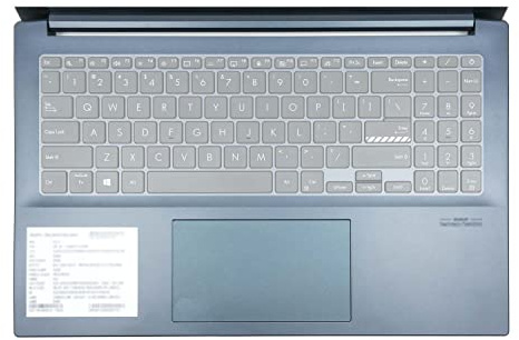 MiNGFi Silicone Cubierta del Teclado para ASUS VivoBook Pro 16X OLED M7600 Pro 15 OLED K3500 M3500 - Transparente