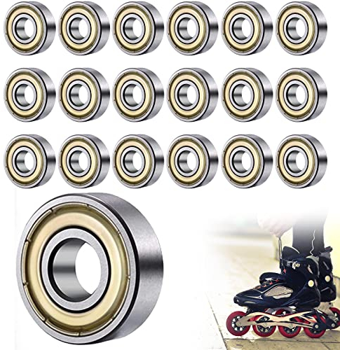 ZoeTekway 18 Stück 608ZZ Kugellager 8x22x7 Skateboard Kugellager Waveboard Miniatur 608 Kugellager Rillenkugellager für Skateboard Inliner Rollen