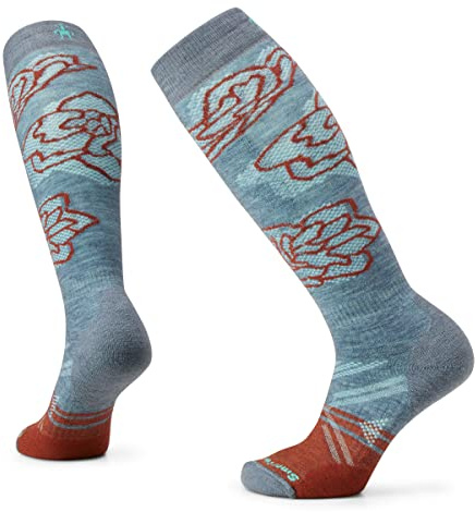 Smartwool Womens Ski FC Patterned OTC Socks M Pewter
