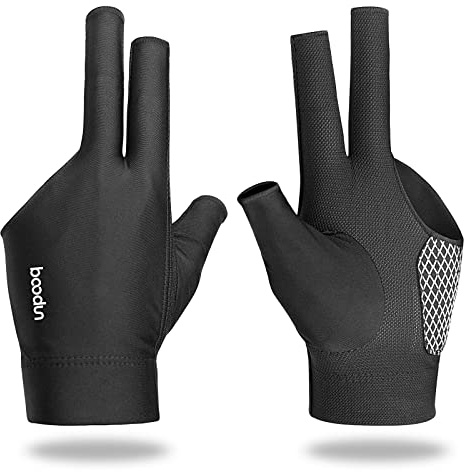 Lion Helper 3 Finger Left Hand Billiard Glove, Durable, Double Stitched, Sports Gloves for Pool Cue - Popular Sizes for Men and Women