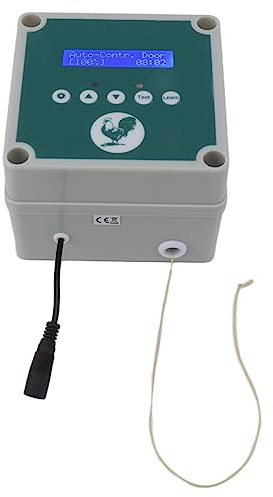Hiraith Kit de Motor Eléctrico para Puerta de Aves de Corral, Modo de Sensor de Luz de 100 a 240 V, Abridor Automático de Puerta de Gallinero ABS para Granja (Enchufe de la UE)