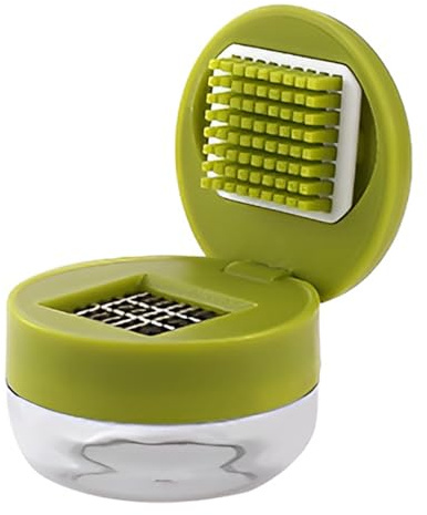 Vitlökskvare, vitlökskvarn i rostfritt stål, effektiv design, enkel design, vitlöksskärare, handhållen ingefäraskärare, vitlöksköksgadget för ingefära, grönsaker (3 tum)