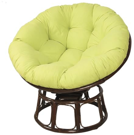 Surwin Hängesessel Kissen, Kissen für Hängesessel Rundes Dicke Stuhlkissen Weich Bequem Gartenstuhlauflage, Kissen Hängesessel für Rattanmöbel und Gartenstuhl (60x60cm,Grün)