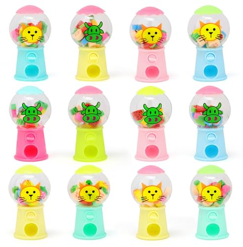 VICHOS 12Pcs Gomme Twisters per Cancellare Bambini, Mini Gadget Compleanno Bambini & Bambinia, Qualità Gomme da Cancellare per Regalini Fine Festa Compleanno Bambini