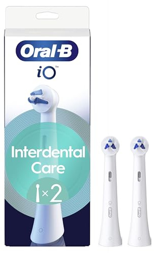Oral-B Lot De 2 Brossettes Interdentaires De Rechange AUTHENTIQUES, Brossage En Profondeur Dans Les Zones Difficiles D’Accès, Brossette Ronde Interdental Clean Oral B Pour Les Brosses Electriques iO