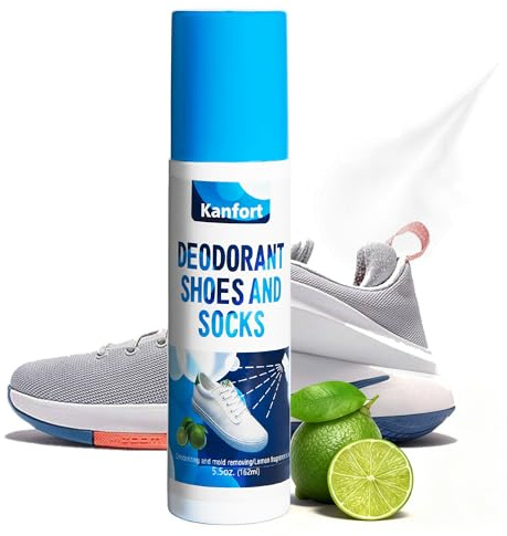 Kanfort Shoe Deodorizer Spray, Natural Odor Eliminator for Strong Odors-5.5 oz, for Shoes, Skates, Work Boots and More