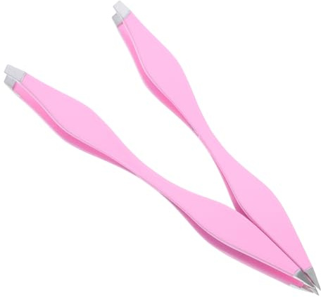 CONGARTENO 2 piezas Pinzas para Cejas Inoxidable Doble Multifuncionales para Depilación y Modelado Herramienta Portátil para Cuidado Facial y Manualidades