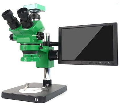 Industriella mikroskop Kontinuerlig Zoom Trinokulärt Mikroskop Stereomikroskop Elektron For Underhåll Usb-kamera 4k Video Klar Bildkvalitet(4K And Lcd Screen)