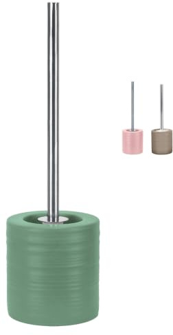 KW Luxury Ceramic/Porcelain/Stoneware Toilet Brush and Holder (Satin Maldives Green)