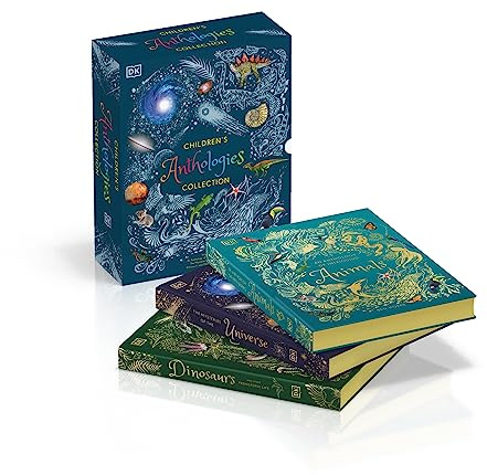 Children's Anthologies Collection: 3-Book Box Set for Kids Ages 6-8, Featuring 300+ Animal, Dinosaur, and Space Topics