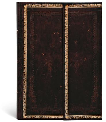 Paperblanks Old Leather Moroccan Flexi Mini Notebook with Lined Pages - Black