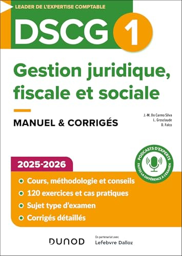 DSCG1 - Gestion juridique, fiscale et sociale - Manuel 2025-2026