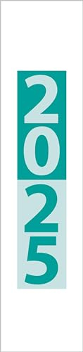 Streifenplaner Compact Türkis 2025: Wandplaner und Bürokalender als praktische Monatsübersicht I Streifenkalender schmal: 11,8 x 50 cm