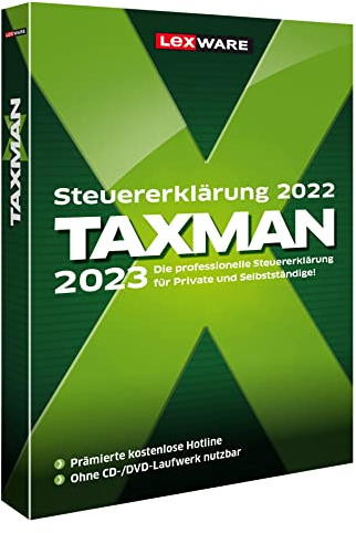 TAXMAN 2023 (für Steuerjahr 2022) | Minibox| Steuererklärungs-Software für Arbeitnehmer, Rentner u. Pensionäre, Familien, Studenten und im Ausland Beschäftigte