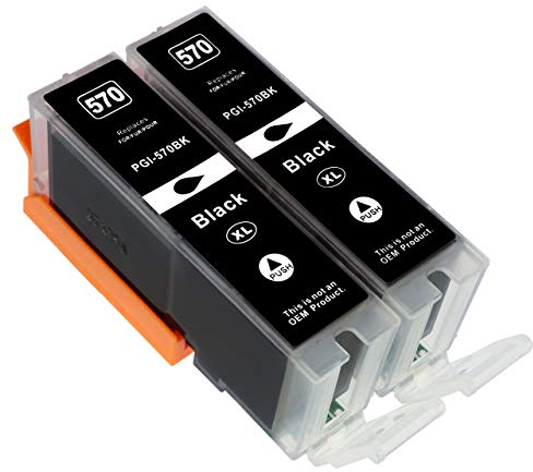 ESMONLINE komp. Canon Druckerpatronen PGI-570XL (Einzelpatronen) (2X Schwarz)