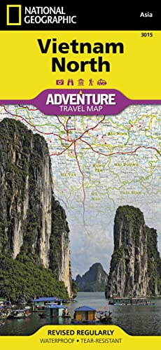 Vietnam North Adventure Map by National Geographic – Waterproof Travel Map with Roads, Cities & Cultural Sites – Foldable Map for Hanoi, Halong Bay, ... (National Geographic Adventure Trave Map)