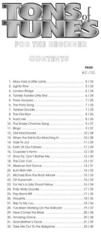 Tons of Tunes for the Beginner: Bassoon/Trombone/Euphonium BC/TC