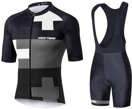 UGLY FROG Stoff-Upgrade – Milchfaser Neuen Männer MTB Rennrad Kurzarm Fahrrad Breathable Sommer Herren Fahrradtrikot Outdoor Sports Wear Triathon Rikots & Shirts+Bib Kurze Hosen Sets