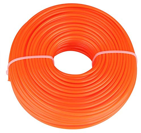 Trimmer Line, 3mm Nylon Round Cord Wire Replacement Spool for Grass Cutter, Wear String Fits Petrol Gas , Compatible with String Trimmers Edgers