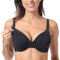 Gratlin Women's Full Cup Lightly Lined Plunge Underwire Maternity Nursing Bra Black 34F