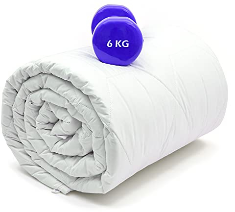 LGL Haushaltswaren Manta de peso premium con perlas de cristal por gravedad, 6 kg, manta pesada para adultos