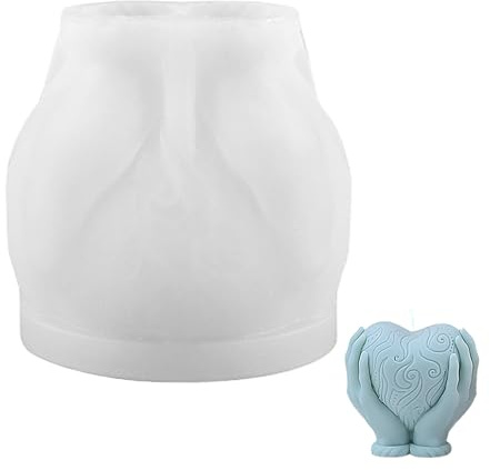 1 molde de silicona en forma de corazón y vela de silicona en 3D para regalos de boda, decoración del hogar del día de San Valentín