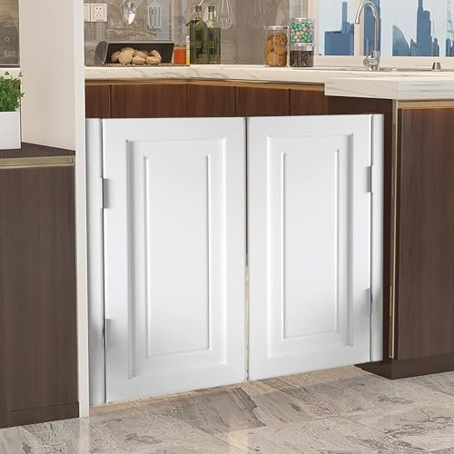 TsoLAY portales de media cintura Puerta de valla exterior for patio, puerta abatible interior, puerta de media cintura con barra, tamaño personalizado y color disponibles puerta corredera(Size:100x90c