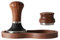 Jicyor Tampermatte, Tamperstation 51-53-58 mm Allgemein, Kaffee Tamping Matte, Tamper Station aus Holz, Tamping Station für Barista Zubehör Für Siebträger, Tamper Ablage in Form der Nummer 8 (Walnuss)